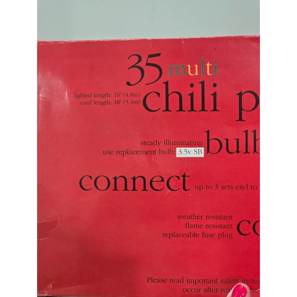 Lot of 2 Multi Chili Pepper Light Swag 14